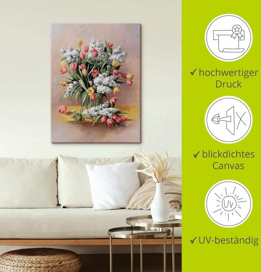 Artland Artprint Tulpen II als artprint op linnen in verschillende maten - Foto 3