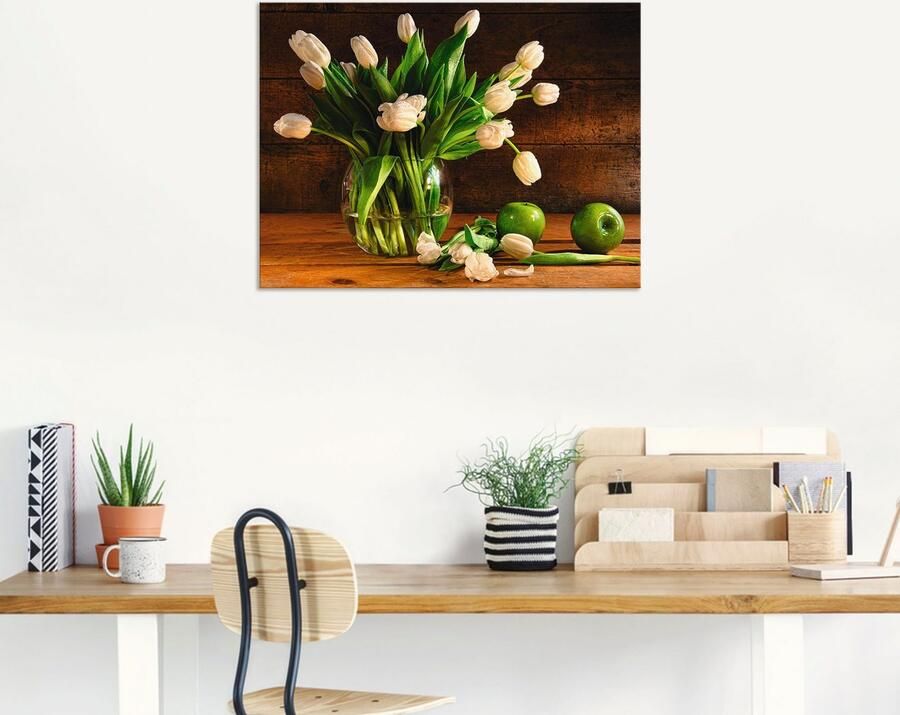Artland Artprint Tulpen in glazen vaas als artprint van aluminium artprint voor buiten artprint op linnen in verschillende maten - Foto 7