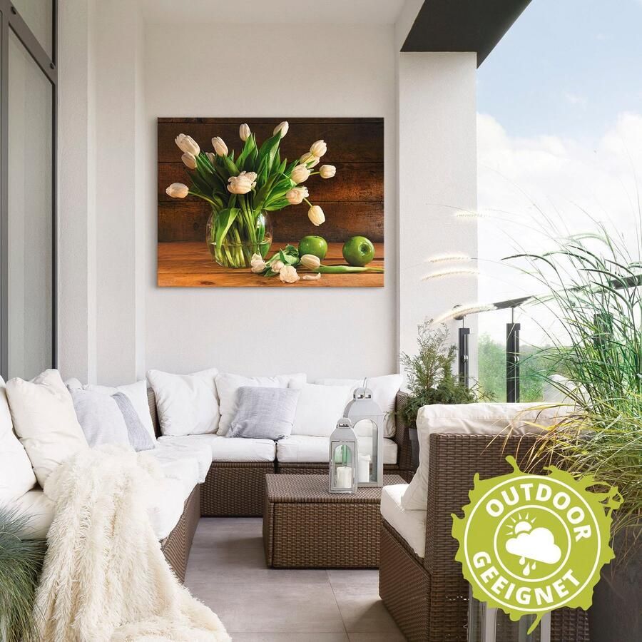 Artland Artprint Tulpen in glazen vaas als artprint van aluminium artprint voor buiten artprint op linnen in verschillende maten - Foto 3