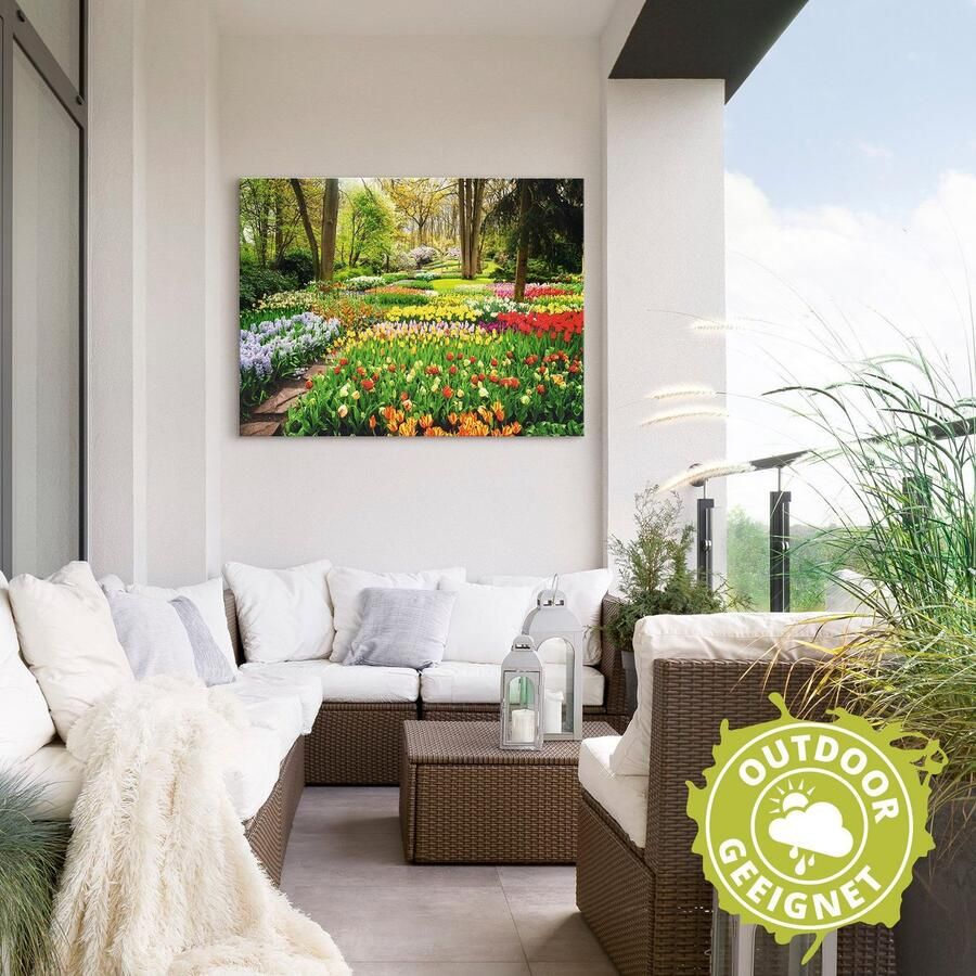 Artland Artprint Tulpen tuin voorjaar als artprint van aluminium artprint voor buiten artprint op linnen poster muursticker