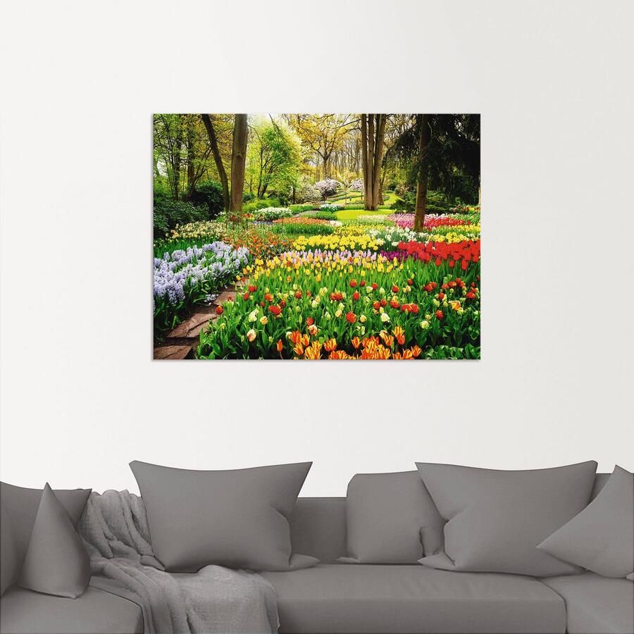 Artland Artprint Tulpen tuin voorjaar als artprint van aluminium artprint voor buiten artprint op linnen poster muursticker - Foto 2