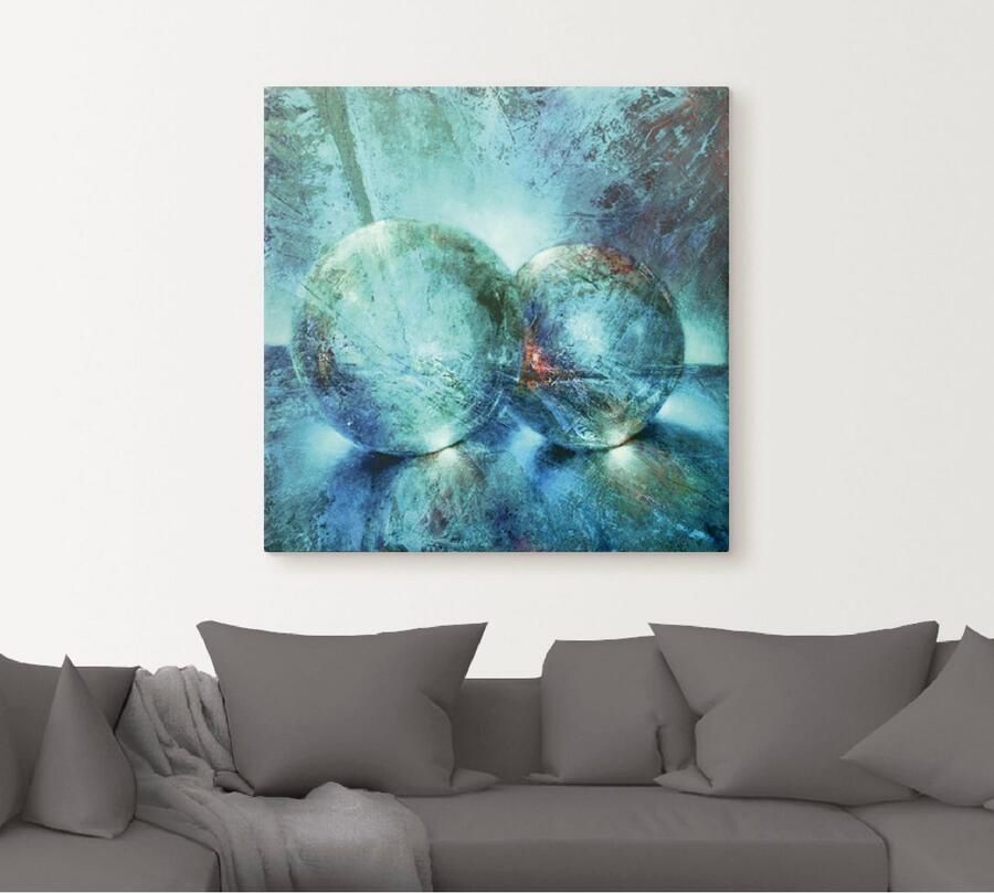 Artland Artprint Twee blauwe knikkers_ als artprint van aluminium artprint voor buiten artprint op linnen poster in verschillende maten. maten - Foto 4