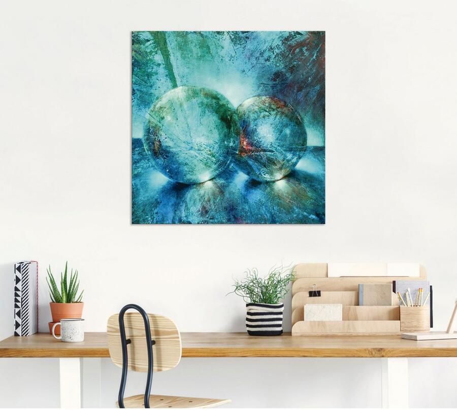 Artland Artprint Twee blauwe knikkers_ als artprint van aluminium artprint voor buiten artprint op linnen poster in verschillende maten. maten - Foto 7