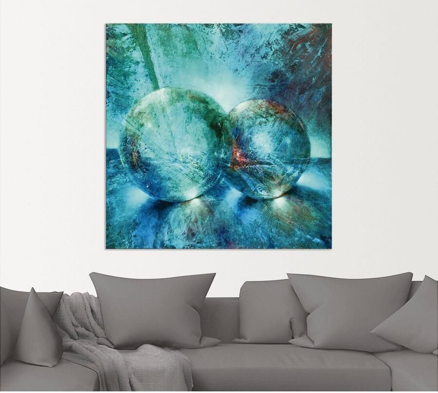 Artland Artprint Twee blauwe knikkers_ als artprint van aluminium artprint voor buiten artprint op linnen poster in verschillende maten. maten - Foto 5