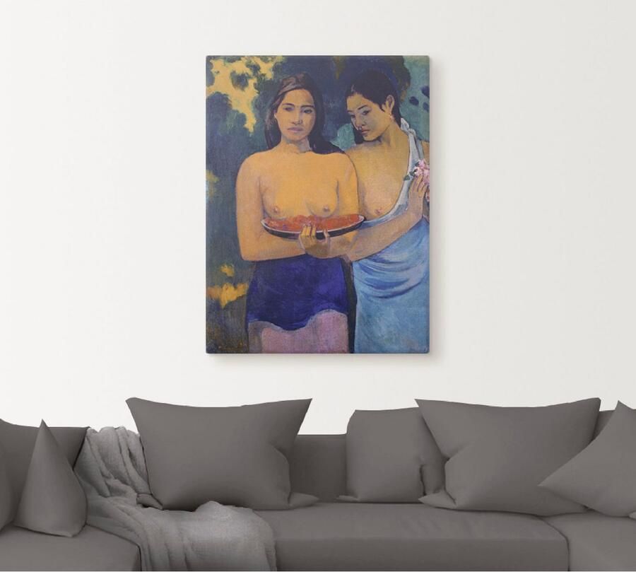 Artland Artprint Twee vrouwen van Tahiti. 1899 als artprint op linnen poster in verschillende formaten maten - Foto 4