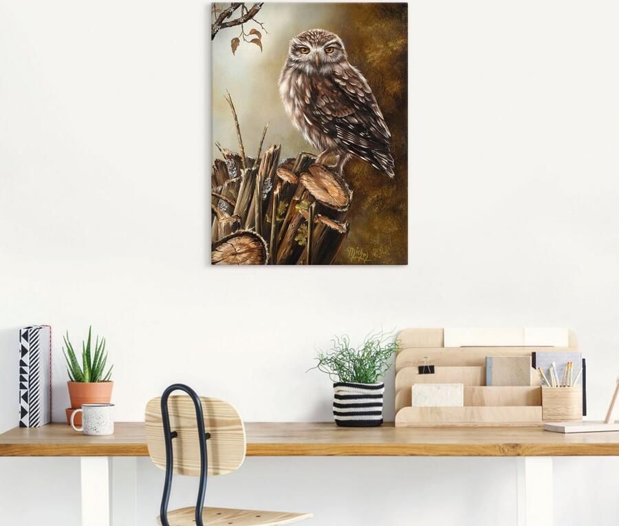 Artland Artprint Uil als artprint op linnen poster in verschillende formaten maten - Foto 6