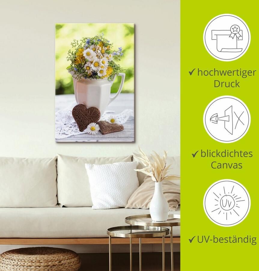 Artland Artprint op linnen Uit liefde voor het voorjaar - Foto 2