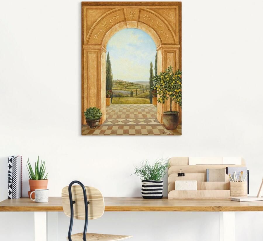 Artland Artprint op linnen Uitzicht met citroenboompje - Foto 4