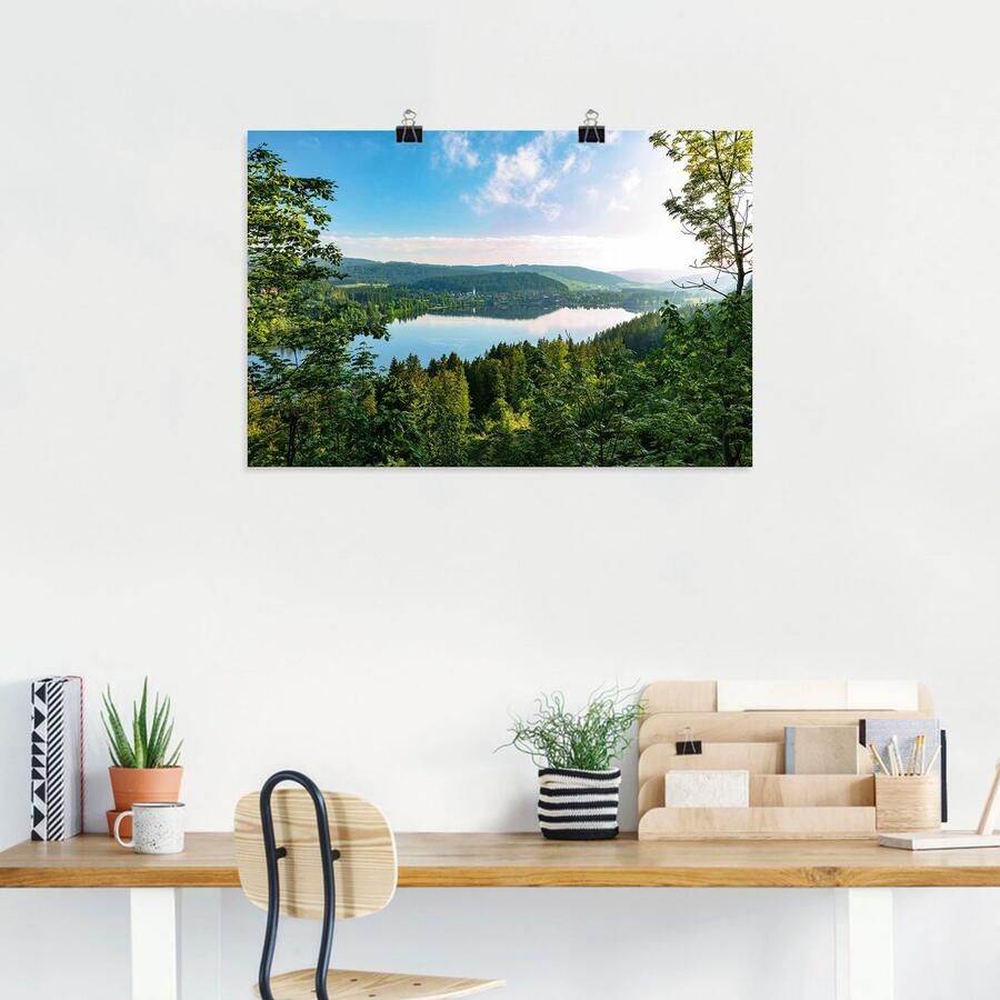 Artland Artprint Uitzicht op de Titisee in het Zwarte Woud als artprint op linnen poster in verschillende formaten maten - Foto 2