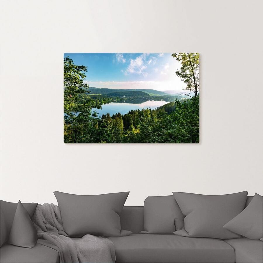 Artland Artprint op linnen Uitzicht op de Titisee in het Zwarte Woud - Foto 2