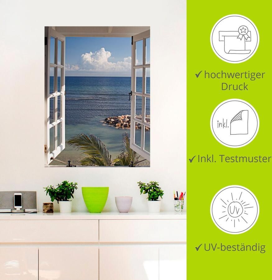 Artland Artprint Uitzicht op het paradijs als artprint van aluminium artprint voor buiten artprint op linnen poster muursticker - Foto 3