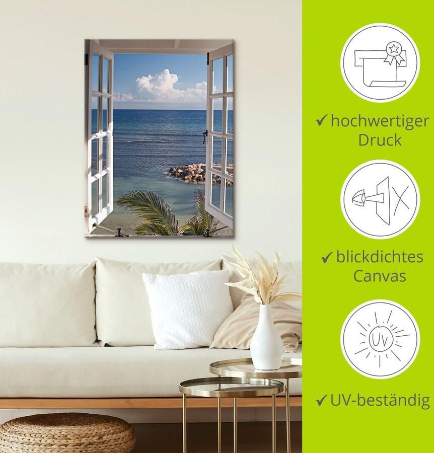 Artland Artprint Uitzicht op het paradijs als artprint van aluminium artprint voor buiten artprint op linnen poster muursticker - Foto 3