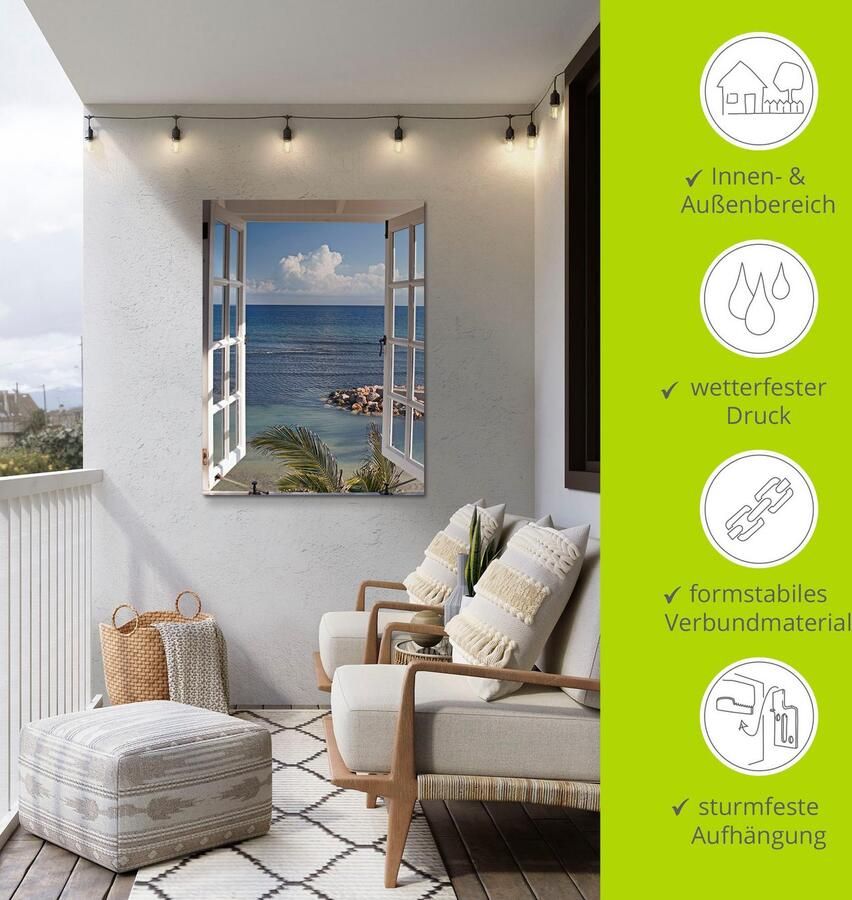 Artland Artprint Uitzicht op het paradijs als artprint van aluminium artprint voor buiten artprint op linnen poster muursticker - Foto 5