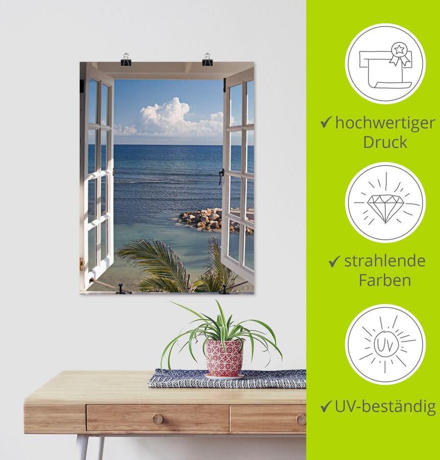 Artland Artprint Uitzicht op het paradijs als artprint van aluminium artprint voor buiten artprint op linnen poster muursticker - Foto 2