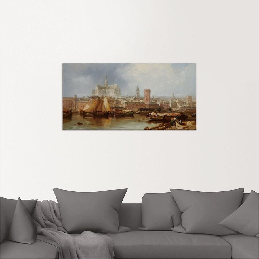 Artland Artprint Uitzicht op Keulen onvoltooide kathedraal als artprint van aluminium artprint voor buiten artprint op linnen in verschillende maten - Foto 2