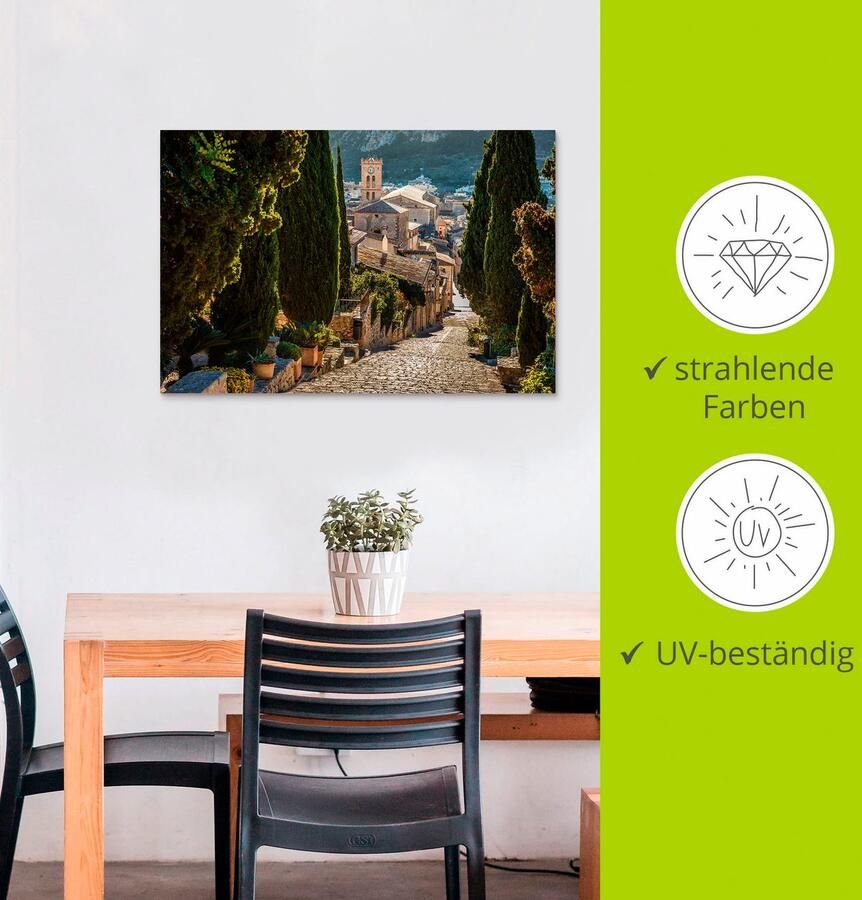 Artland Artprint Uitzicht op Pollenca vanaf Calvarie als artprint van aluminium artprint voor buiten artprint op linnen in verschillende maten - Foto 3