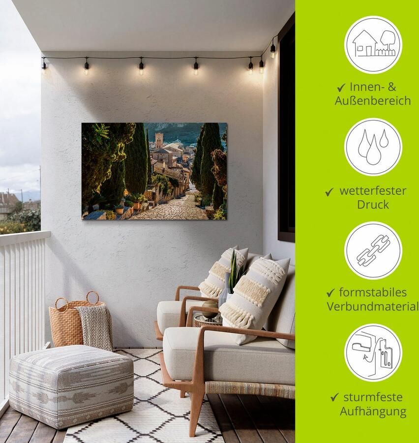 Artland Artprint Uitzicht op Pollenca vanaf Calvarie als artprint van aluminium artprint voor buiten artprint op linnen in verschillende maten - Foto 4