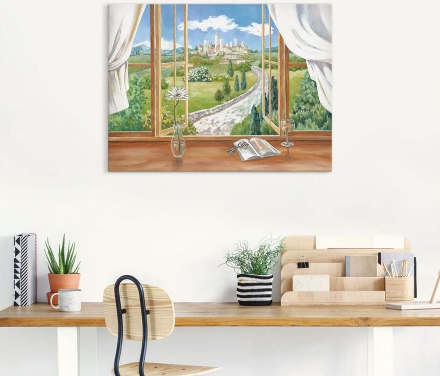 Artland Artprint Uitzicht op Toscane als artprint van aluminium artprint voor buiten artprint op linnen in verschillende maten - Foto 4