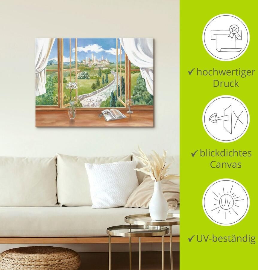 Artland Artprint Uitzicht op Toscane als artprint van aluminium artprint voor buiten artprint op linnen in verschillende maten - Foto 3