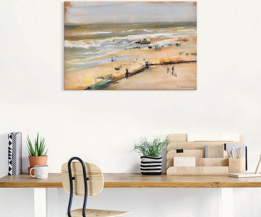 Artland Artprint Uitzicht vanaf de duin op de zee Noordwijk als artprint op linnen in verschillende maten - Foto 5