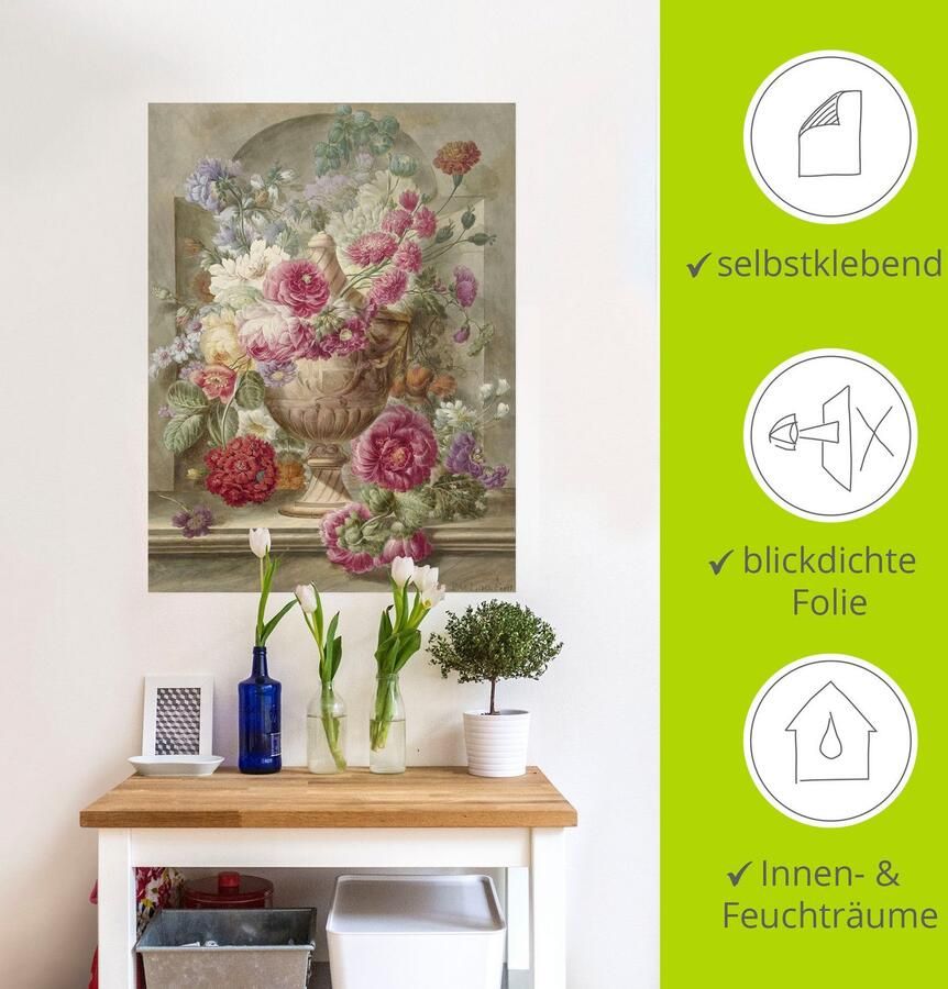 Artland Artprint Vaas met bloemen als artprint op linnen poster muursticker in verschillende maten - Foto 4