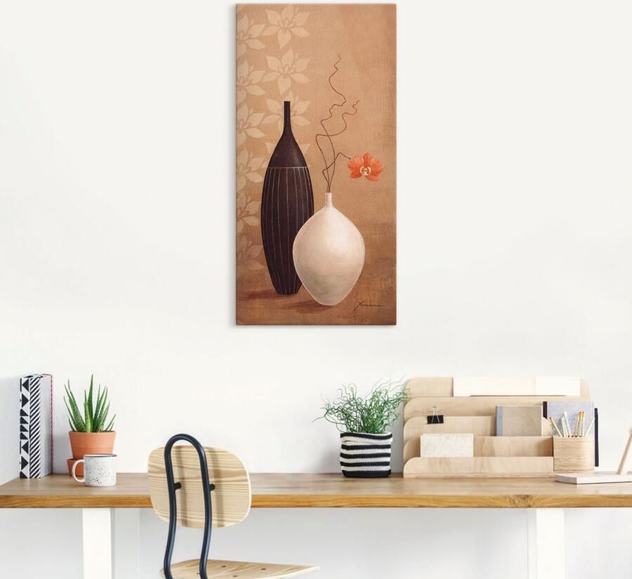 Artland Artprint Vaas met smalle hals als artprint van aluminium artprint op linnen muursticker verschillende maten - Foto 5