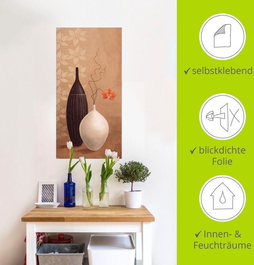 Artland Artprint Vaas met smalle hals als artprint van aluminium artprint op linnen muursticker verschillende maten - Foto 4