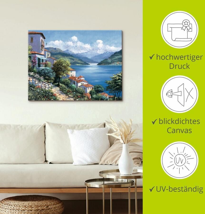 Artland Artprint op linnen Vakantie uitzicht - Foto 3