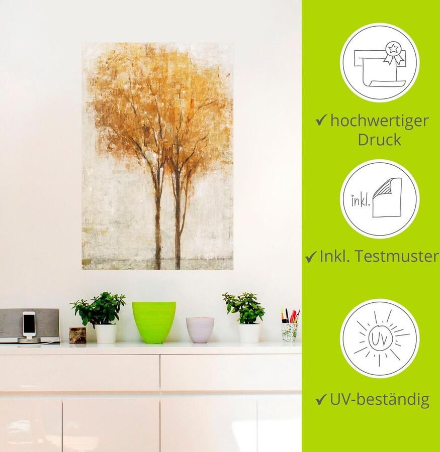 Artland Artprint Vallende blaadjes II als artprint op linnen muursticker in verschillende maten - Foto 2