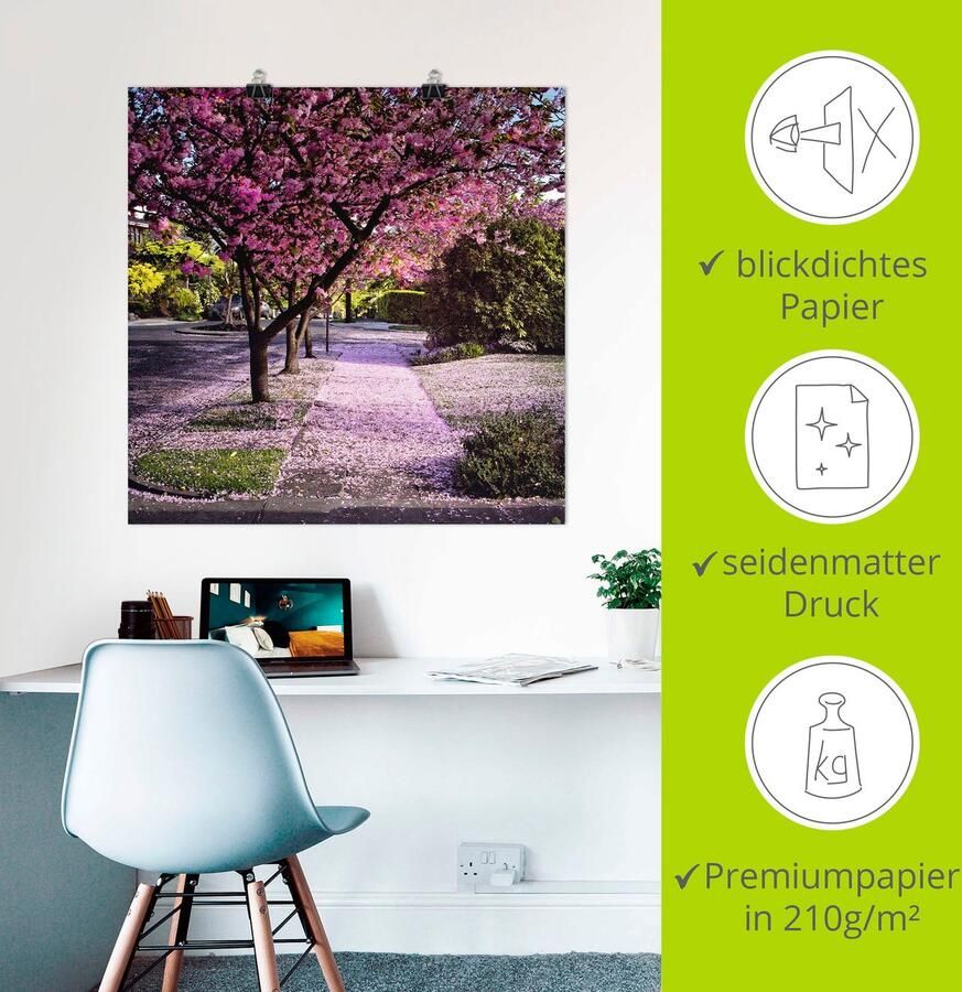 Artland Artprint Vallende bloemblaadjes als artprint van aluminium artprint voor buiten artprint op linnen poster in verschillende maten. maten - Foto 2