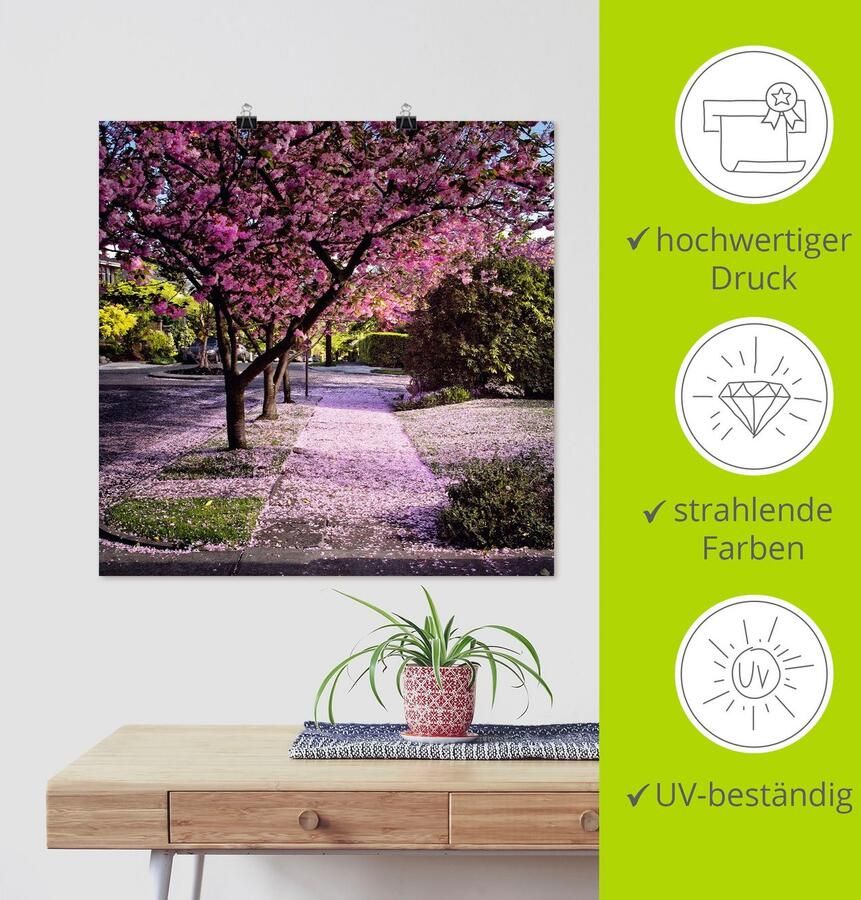 Artland Artprint Vallende bloemblaadjes als artprint van aluminium artprint voor buiten artprint op linnen poster in verschillende maten. maten - Foto 3