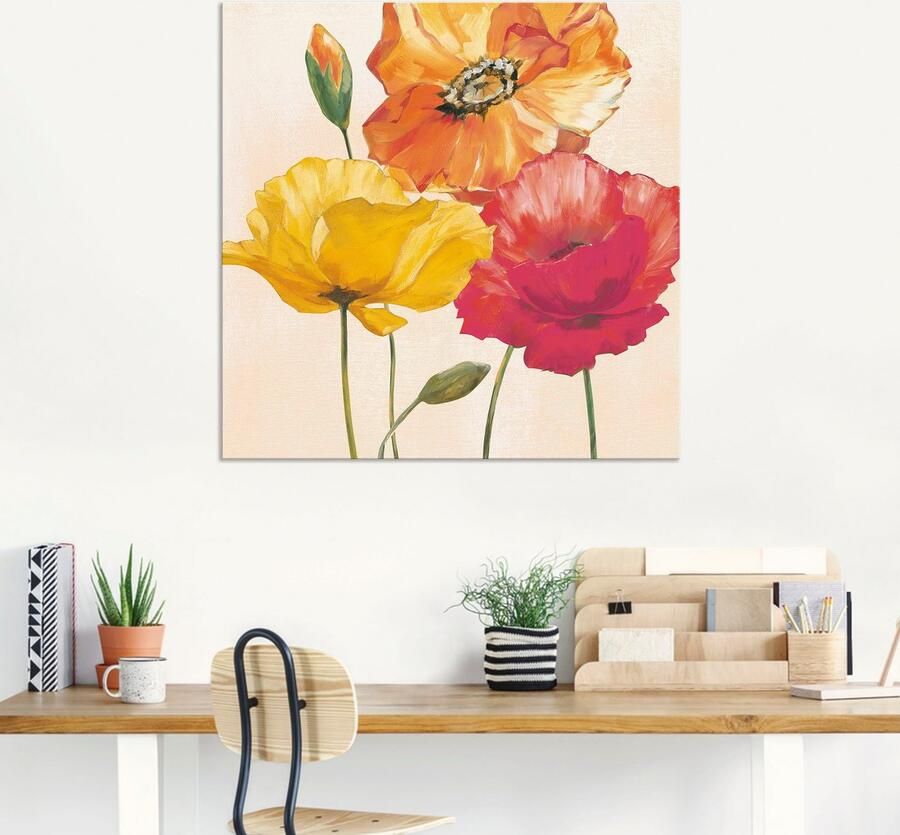 Artland Artprint Veelkleurige klaprozen I als artprint van aluminium artprint voor buiten artprint op linnen poster muursticker - Foto 6