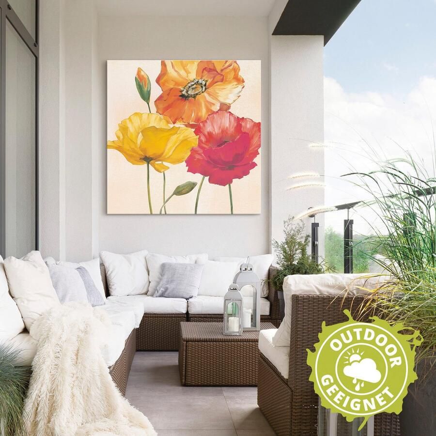 Artland Artprint Veelkleurige klaprozen I als artprint van aluminium artprint voor buiten artprint op linnen poster muursticker - Foto 2