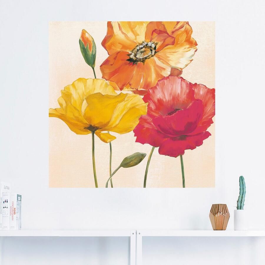 Artland Artprint Veelkleurige klaprozen I als artprint van aluminium artprint voor buiten artprint op linnen poster muursticker - Foto 2