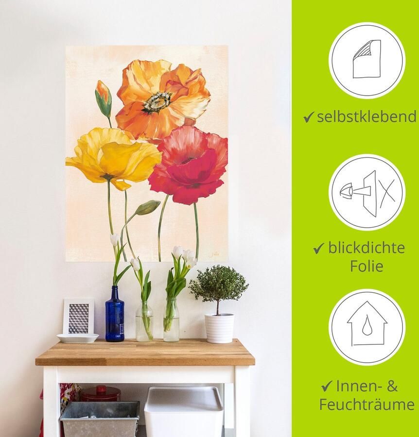 Artland Artprint Veelkleurige klaprozen I als artprint van aluminium artprint voor buiten artprint op linnen poster muursticker - Foto 4