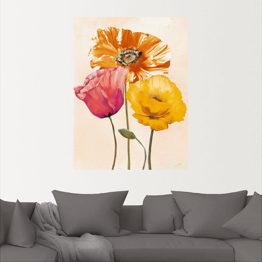 Artland Artprint Veelkleurige klaprozen II als artprint op linnen poster muursticker in verschillende maten - Foto 2