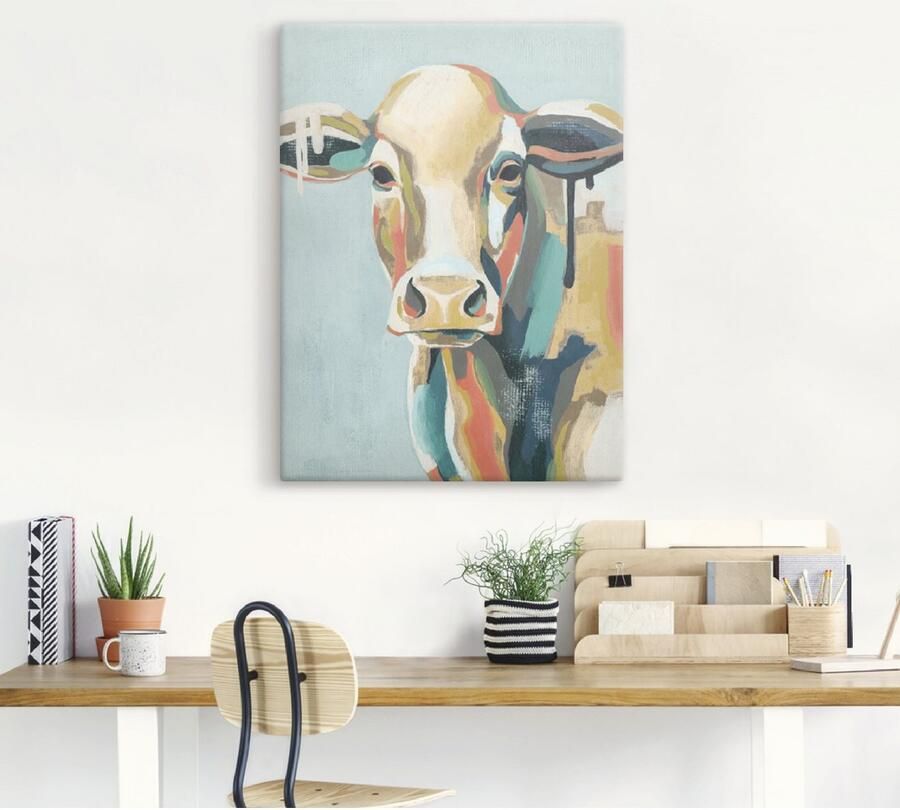 Artland Artprint Veelkleurige koeien I als artprint op linnen poster muursticker in verschillende maten - Foto 3