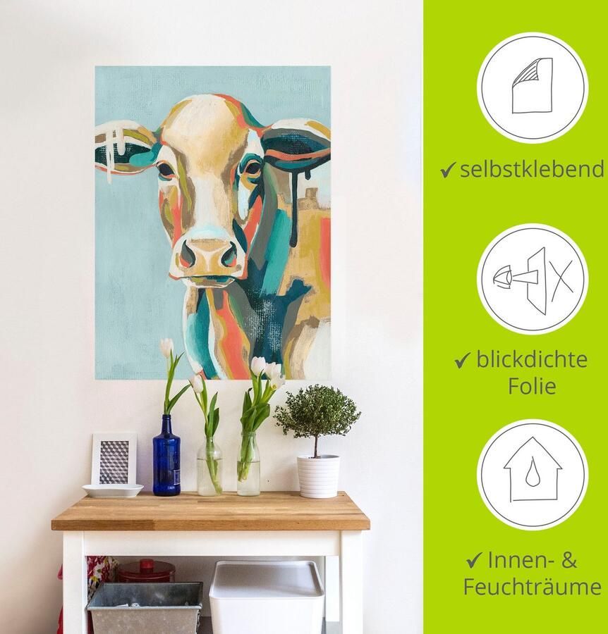 Artland Artprint Veelkleurige koeien I als artprint op linnen poster muursticker in verschillende maten - Foto 3