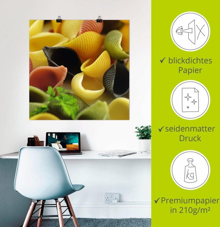 Artland Artprint Veelkleurige pasta als artprint op linnen poster in verschillende formaten maten - Foto 2