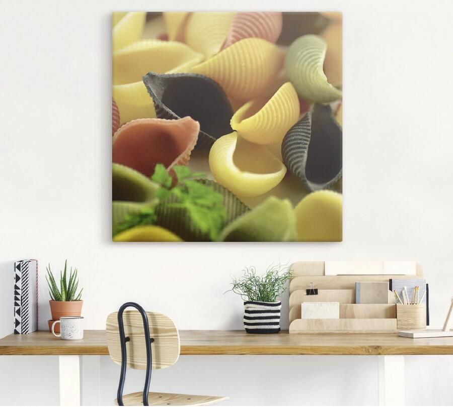 Artland Artprint Veelkleurige pasta als artprint op linnen poster in verschillende formaten maten - Foto 3