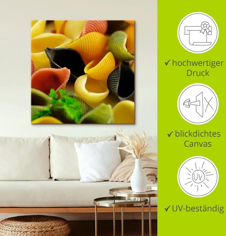 Artland Artprint Veelkleurige pasta als artprint op linnen poster in verschillende formaten maten - Foto 2