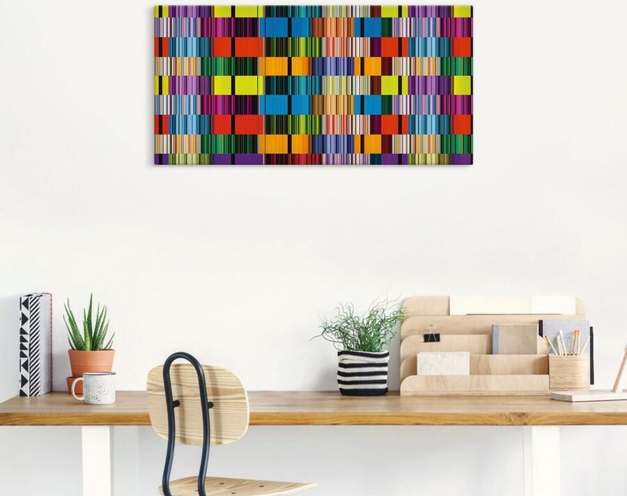 Artland Artprint op linnen Veelkleurige strepen - Foto 6