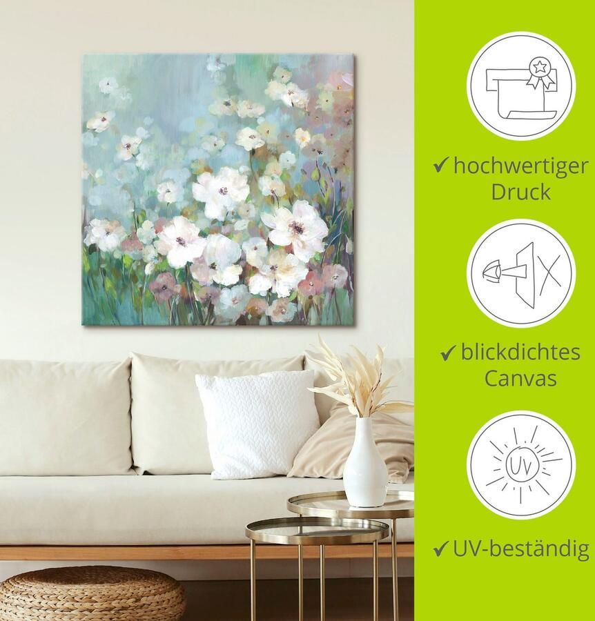 Artland Artprint Veld bloementuin als artprint op linnen poster in verschillende formaten maten - Foto 4