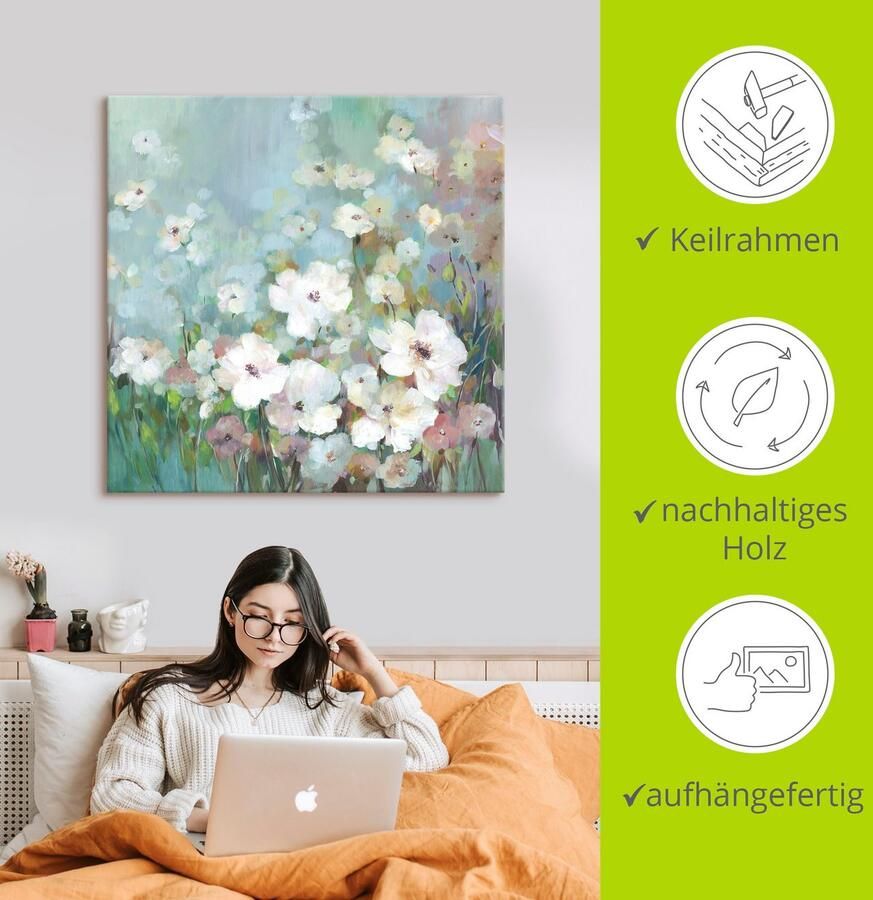 Artland Artprint Veld bloementuin als artprint op linnen poster in verschillende formaten maten - Foto 3