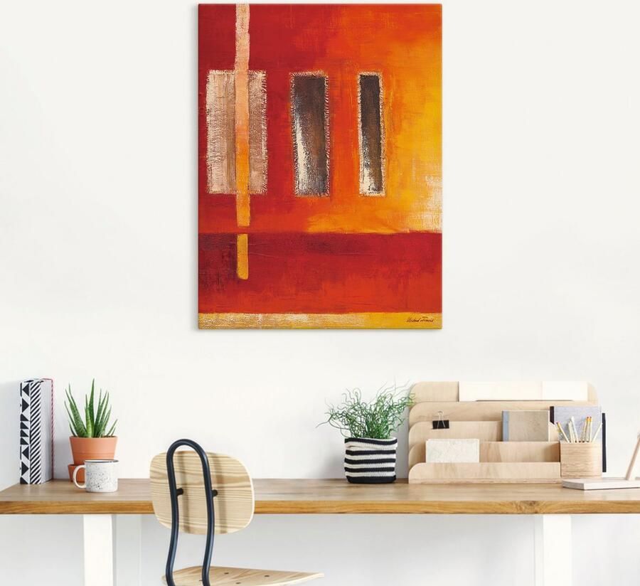 Artland Artprint Velden I abstract als artprint op linnen poster in verschillende formaten maten - Foto 3