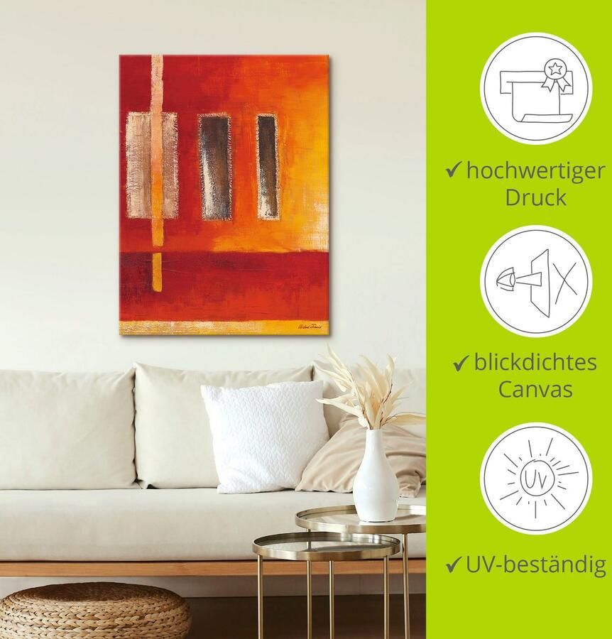 Artland Artprint Velden I abstract als artprint op linnen poster in verschillende formaten maten - Foto 2