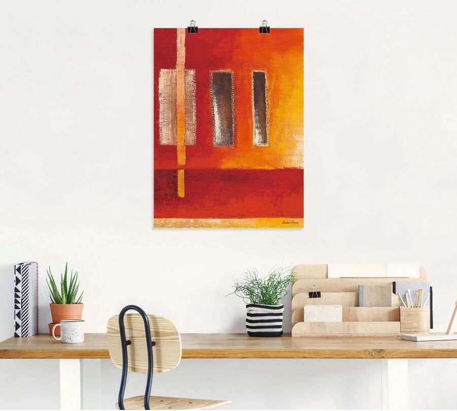 Artland Artprint Velden I abstract als artprint op linnen poster in verschillende formaten maten - Foto 4