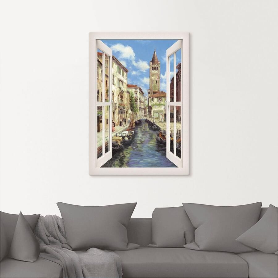 Artland Artprint Venetië als artprint op linnen muursticker in verschillende maten