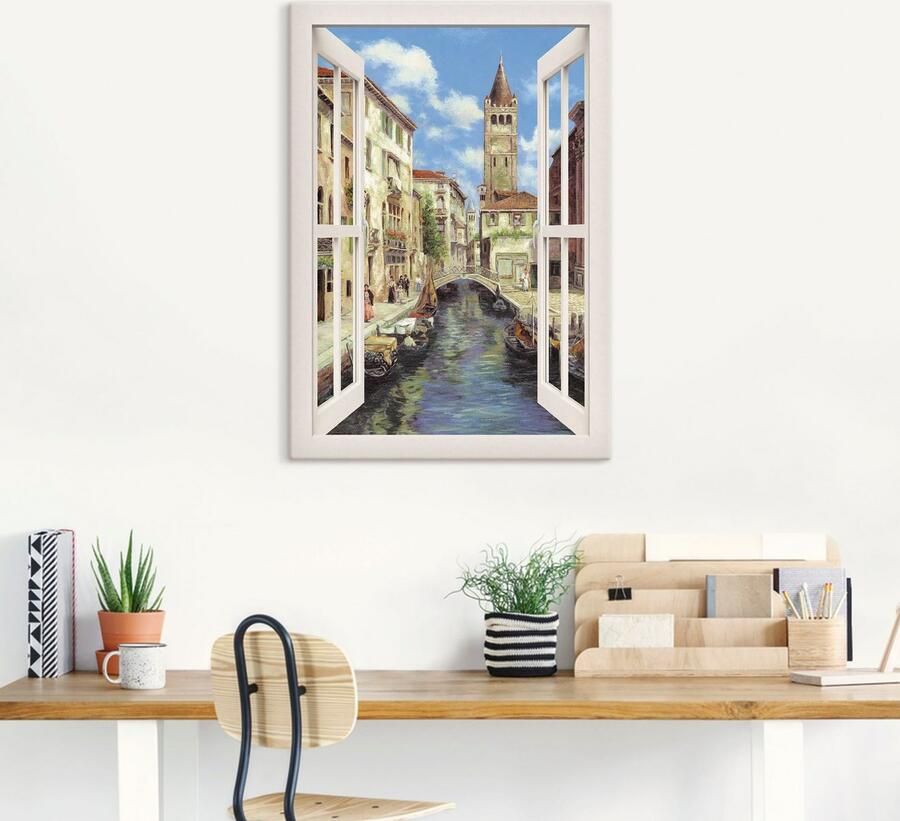 Artland Artprint Venetië als artprint op linnen muursticker in verschillende maten - Foto 4