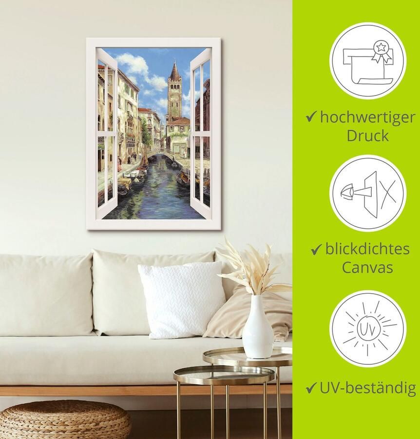 Artland Artprint Venetië als artprint op linnen muursticker in verschillende maten - Foto 3